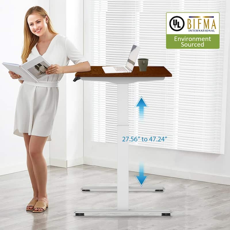 Electric Standing Desk with Dual Motors, Height Adjustable Sit Stand