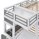 preview thumbnail 14 of 16, Bus-shaped Twin over Twin Bunk Bed with Wheels and Storage, Space-saving, Sturdy Construction & Safety Guaranteed, Gray+White
