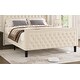 preview thumbnail 5 of 10, King Size Upholstered Platform Bed with Velvet Headboard and Lift-Up Storage, Sturdy Pine