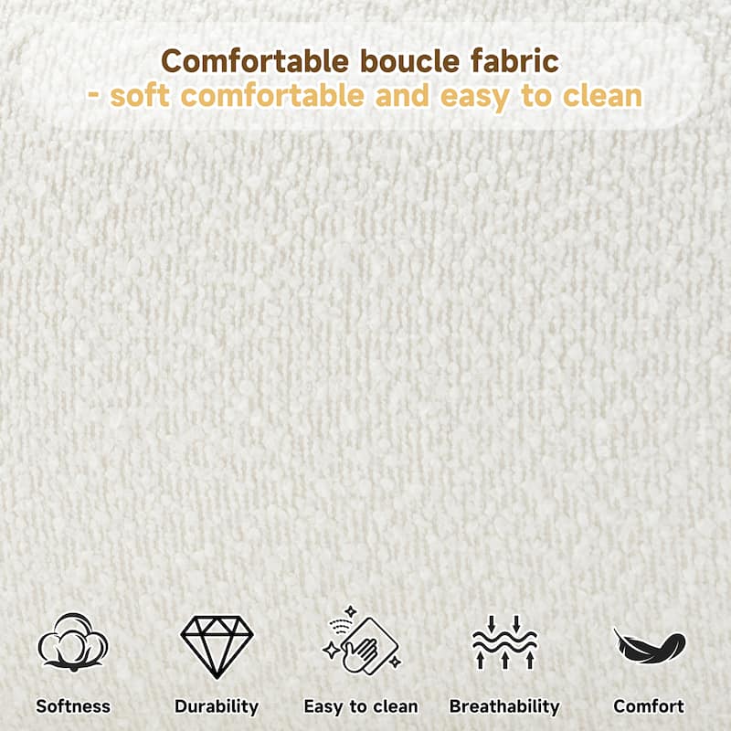 Queen / King Fabric Upholstered Bed with Curved Aesthetic Headboard