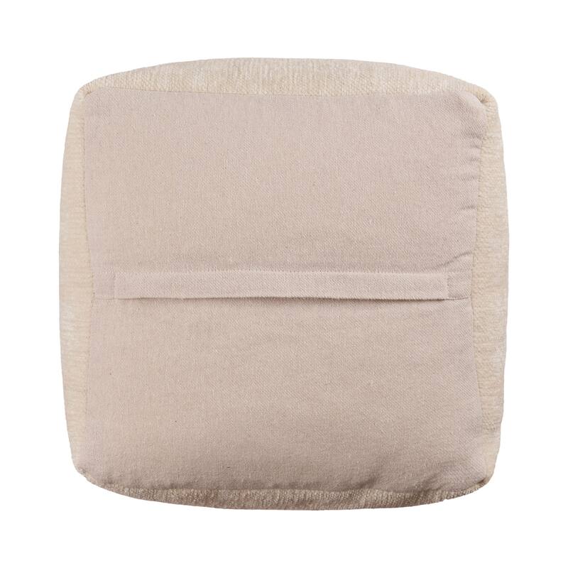 Sevita Transitional Solid Chenille Indoor Pouf