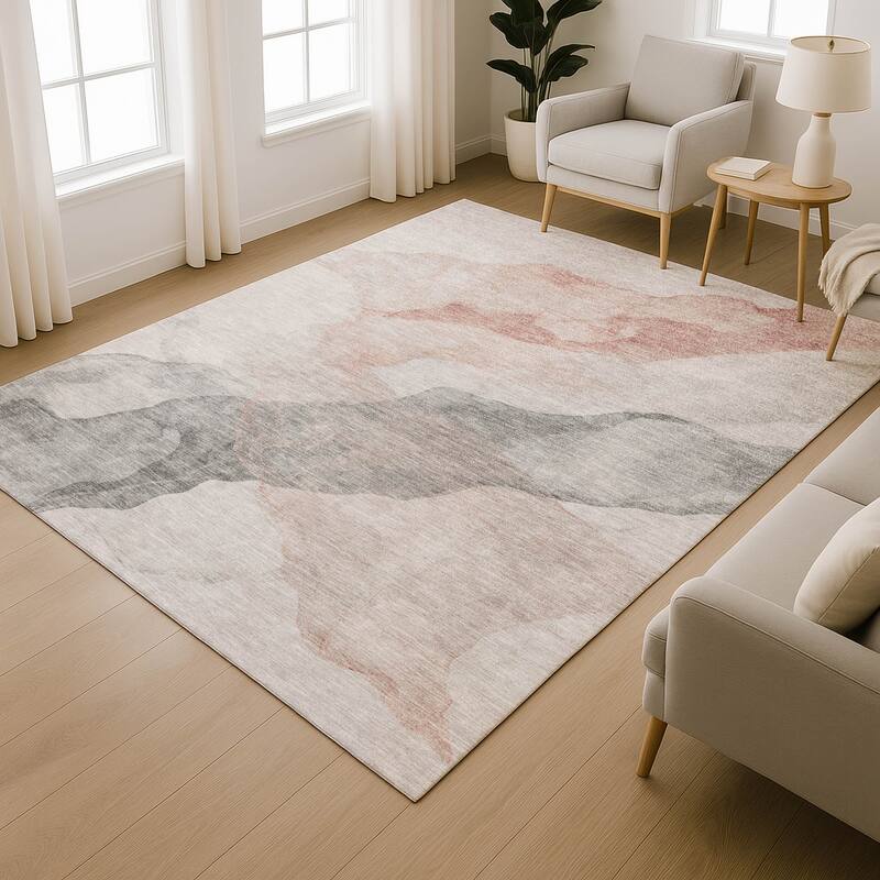 Premium Washable Super Soft Contemporary Fizal Mayfield Rug