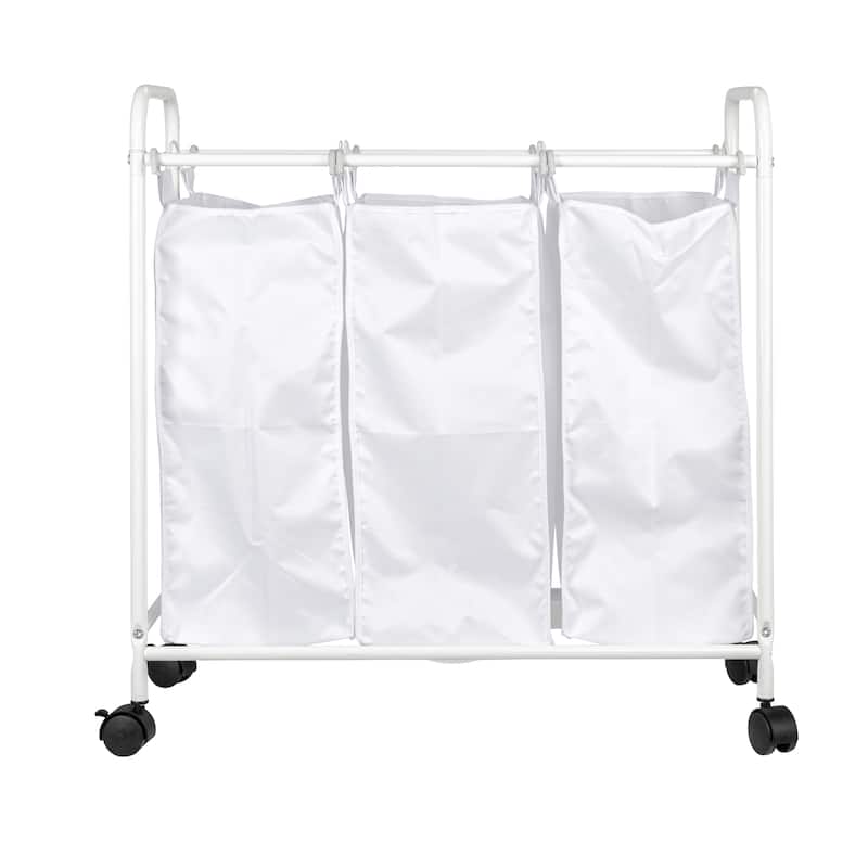 Household Essentials Rolling Triple Laundry Sorter