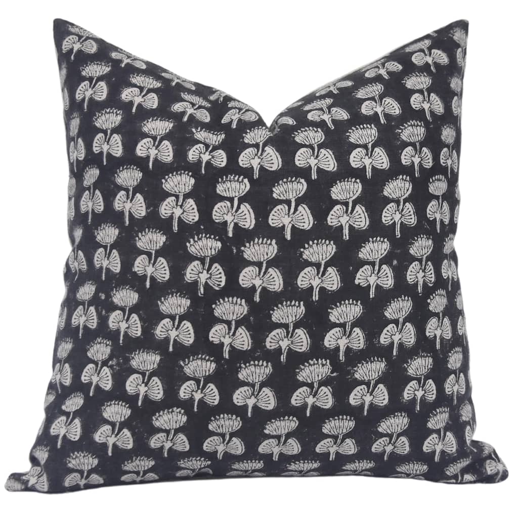 Fabdivine Linen Bohemian Block print pillow Cover