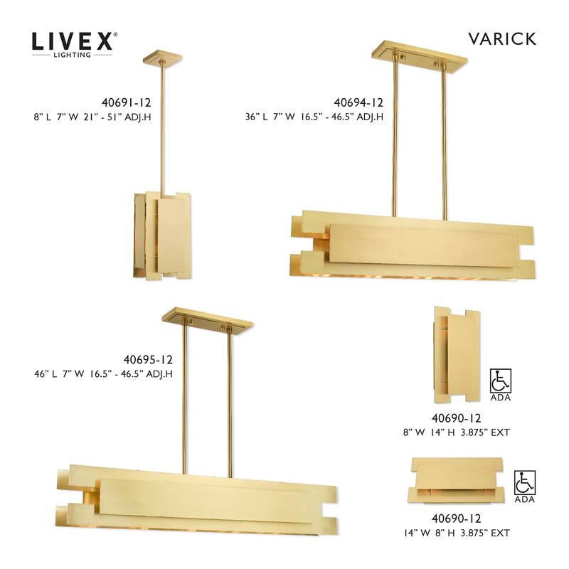 Livex Lighting 1-Light Mini Pendant, 40691-12, 40691-91