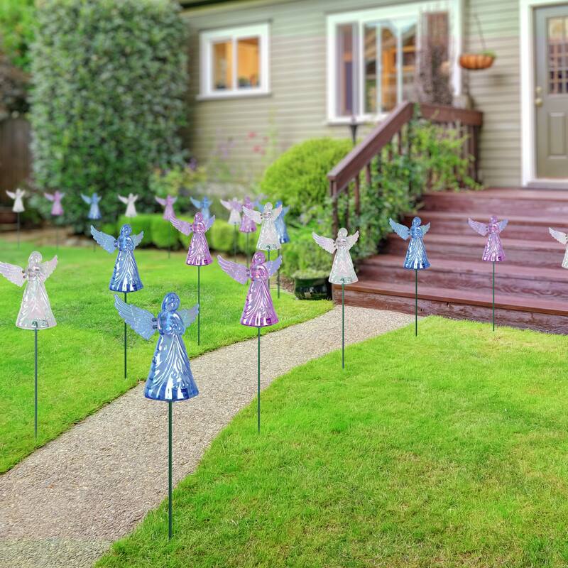 Exhart 2 Piece Angel WindyWing Garden Stakes, 4.5 by 30 Inches
