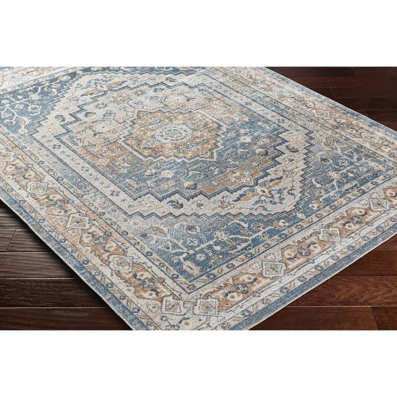 Livabliss Lillian Machine Washable Global Medallion Area Rug