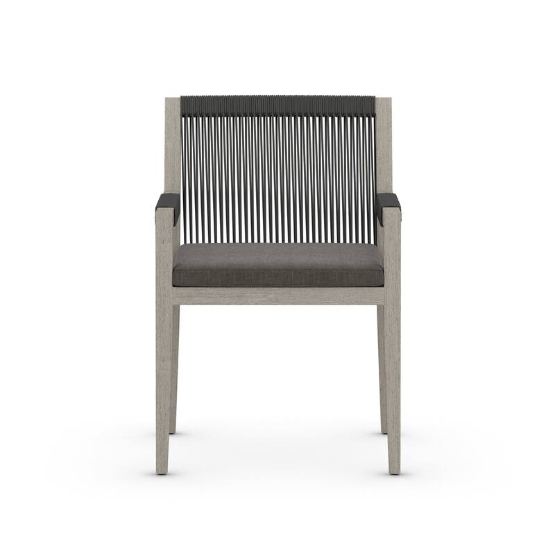 Atwood Outdoor Dining Armchair-Weathered Grey-FSC