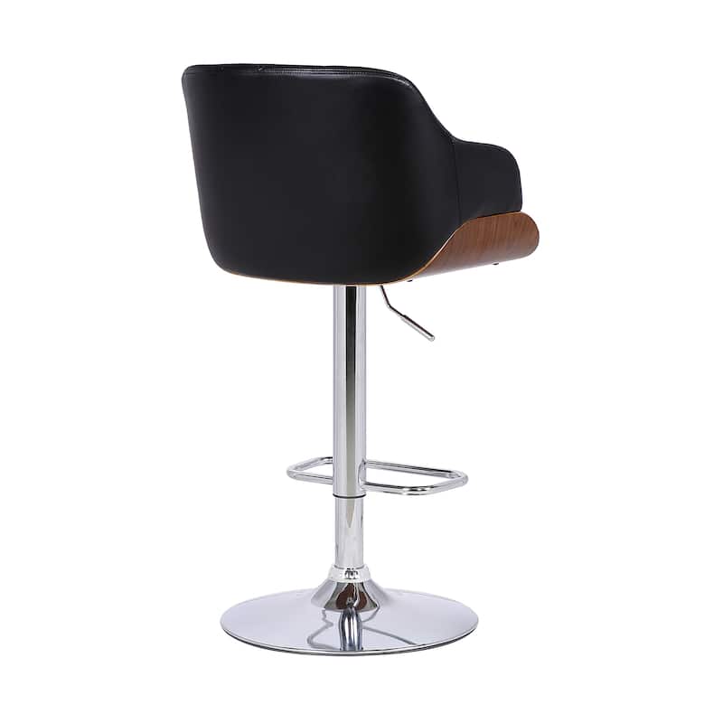 Toby Modern Adjustable Bar Stool, Upholstered Swivel Counter Height Chair with Metal Base