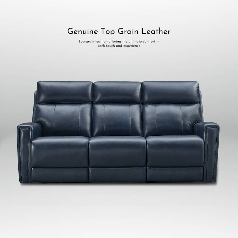 81.5'' Genuine Leather Zero Gravity Power Recliner Sofa with Power Headrest, USB&USB-C Port
