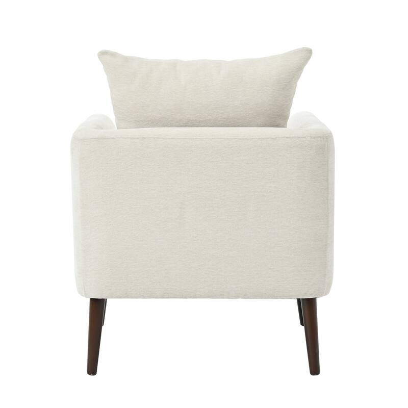 Modern Fabric Accent Chair with Wood Legs