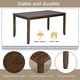 preview thumbnail 9 of 11, 6 Piece Kitchen Dining Set, Rectangular Wooden Dining Table with 4 Upholstered Chairs and a Bench