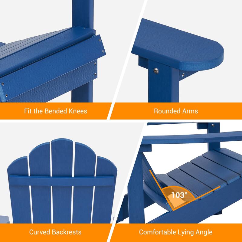 LIVOOSUN Adirondack Patio Chair Fire Pit Chair Weather Resistant