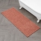 preview thumbnail 96 of 100, Laura Ashley Astor Chenille Bath Mat with TPR Backing 24 x 60 - Coral