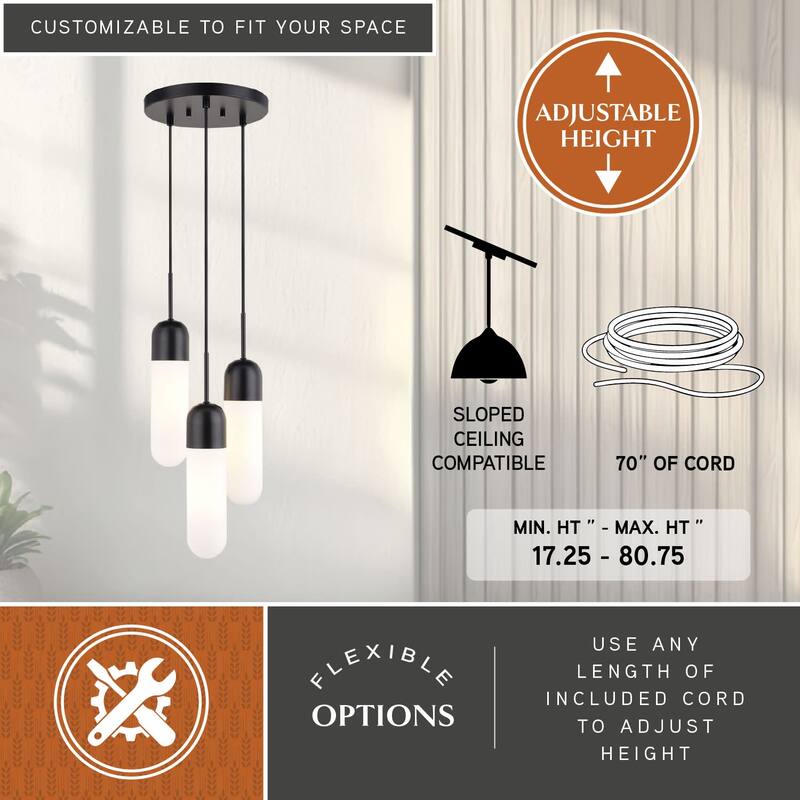 Vaxcel Lighting P0423 3 Light 10" Wide Suspension Mini Pendant