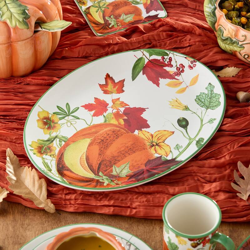 Certified Harvest Fields Oval Platter 16" x 12"
