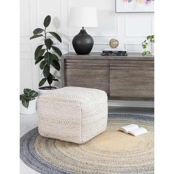 The Curated Nomad Ranelagh Rhombus 22-inch Square Pouf. Opens flyout.