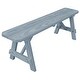 preview thumbnail 3 of 7, Pressure Treated Pine 5' Traditional Bench Gray Stain