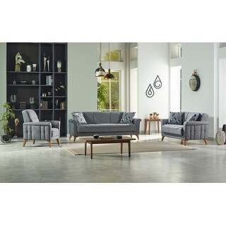Roy Modern One Sofa And Two Chairs Living Room Set - Bed Bath & Beyond ...