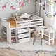 preview thumbnail 1 of 9, Twin Size Low Loft Bed With Pull-Out Desk,Drawers,Cabinet and Shelves for Home White
