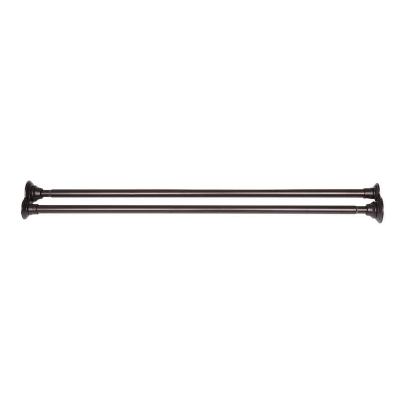 Utopia Alley 72-Inch Adjustable Rust-Proof Aluminum Double Shower Curtain Tension Rods, Includes Shower Liner and Shower Hooks