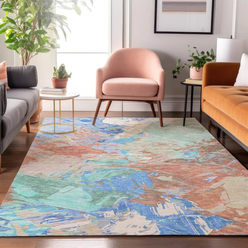 Premium Washable Super Soft Modern Brushstrokes Mayfield Rug