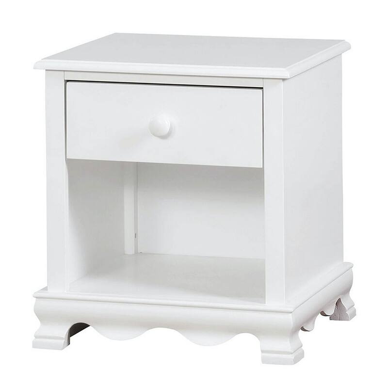 White 1 Drawer 19 in. W Nightstand with Sturdy Hardware and Ample Storage