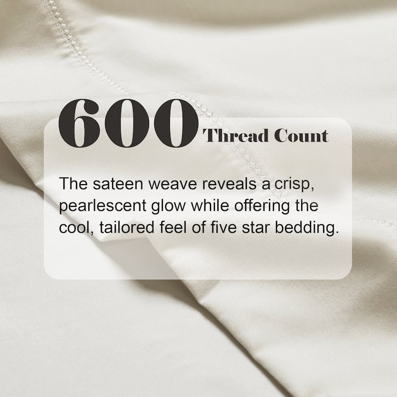 Superior Pandora Cotton Blend Embroidered 600 Thread Count Pillowcases, Set of 2