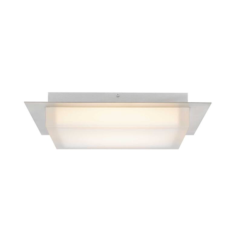 14 Inch Square Flush Mount Integrated LED Light Dimmable 3 Color Temperatures Acrylic Diffuser