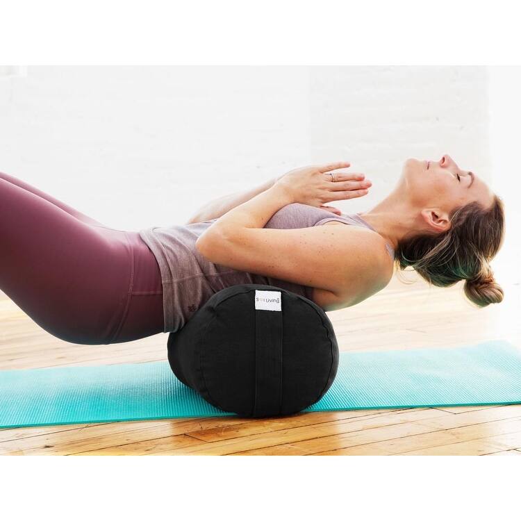 Sol Living Cylindrical Cotton Yoga Bolster