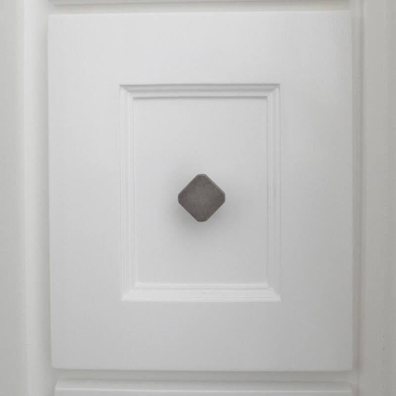 Hapny Home M28 Mod 1-1/8" Square Block Solid Metal Modern Cabinet Knob