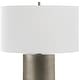 preview thumbnail 4 of 4, Uttermost V-Groove Modern Table Lamp - 33H, Shade 11H x 19W x 10D in.