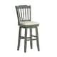 preview thumbnail 40 of 65, Eleanor Slat Back Wood Swivel Stool by iNSPIRE Q Classic Antique Sage Green - Bar height