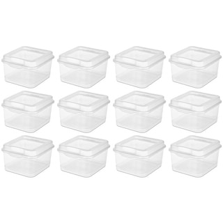 Sterilite STERILITE Clear Plastic Flip Top Latching Storage Box Container w/ Lid (36 Pack)