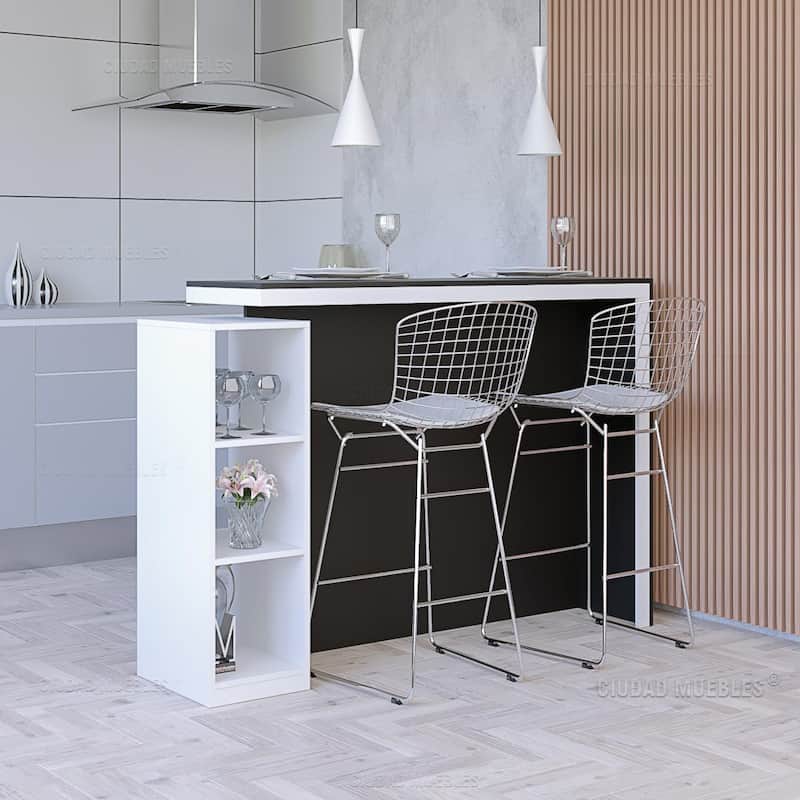 Bertoia Counter Stool (26") - 39"Hx20.5"Wx23"D - White/Chrome