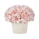 preview thumbnail 10 of 20, Faux Hydrangea in White Washed Wood Cube Planter