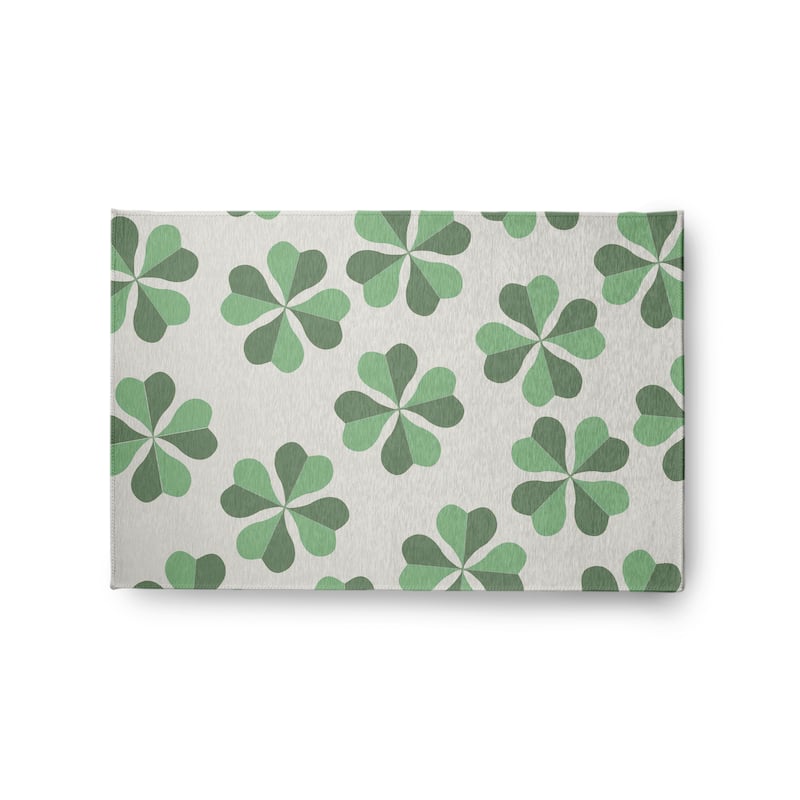 Lucky Patch St. Patrick's Day Chenille Rug - Laurel Tree Green - 2' x 3'