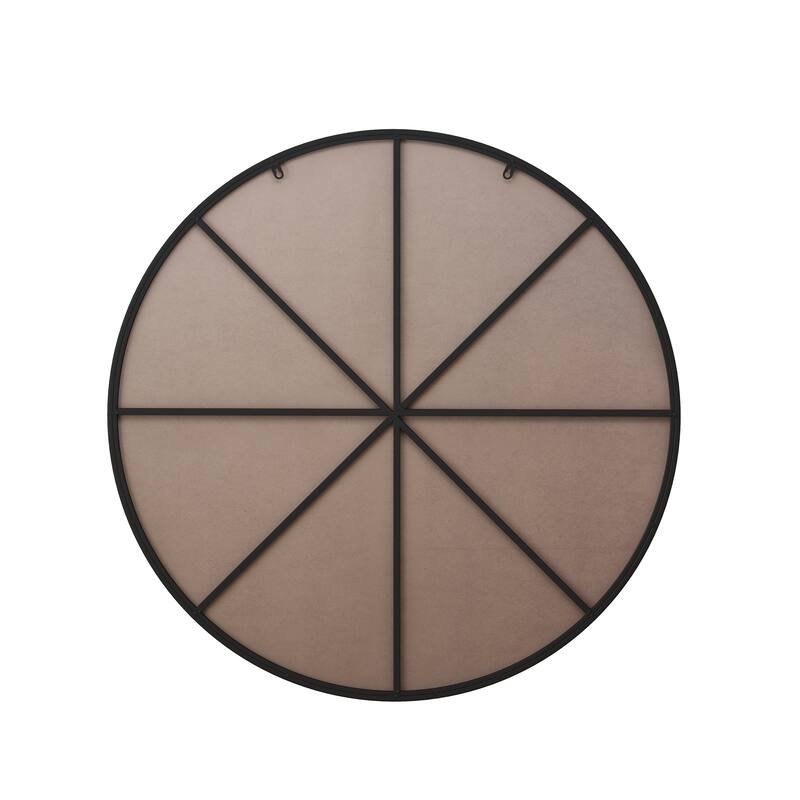 Circular Wall Decor Mirror with Metal Framed