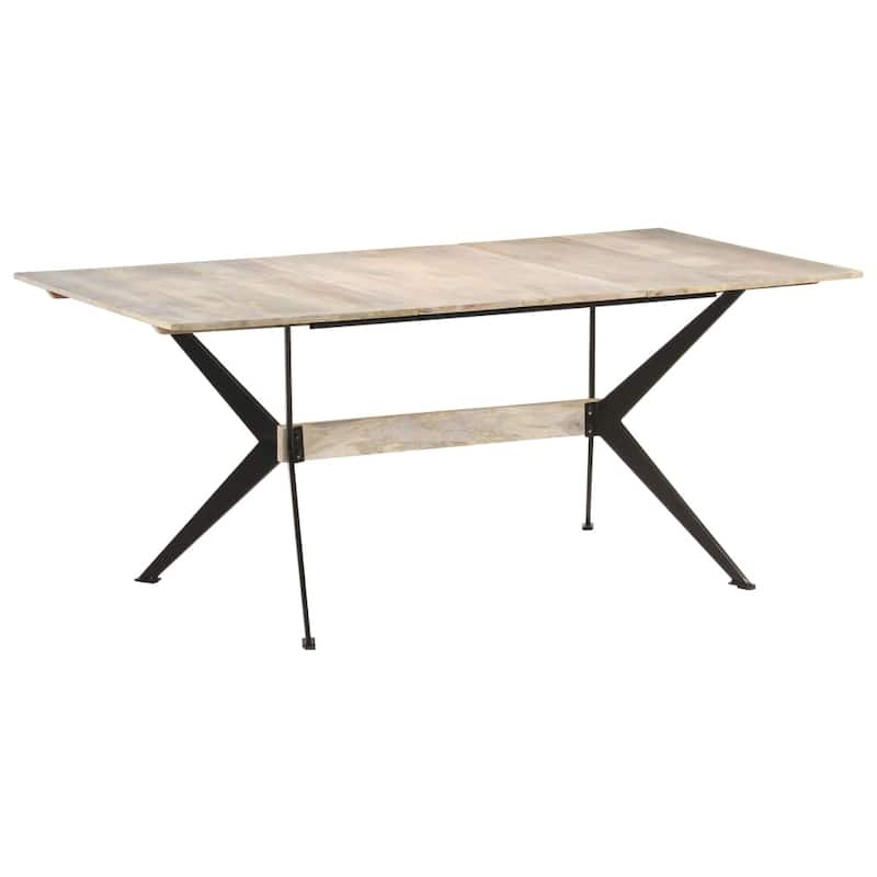 vidaXL Dining Table Kitchen Table Dining Room Dinner Table Solid Mango Wood - 70.9"x35.4"x29.9"