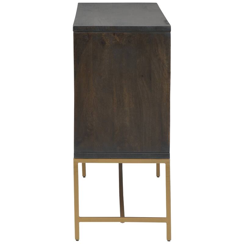 Elinmore Brown/Gold Accent Cabinet - 58"W x 16"D x 37"H