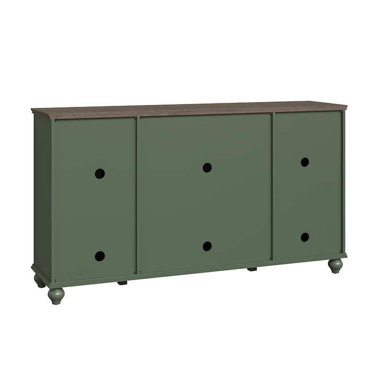 63" Vintage Style Kitchen Accent Buffet Sideboard Cabinet w/ Drawers - 63" in Width