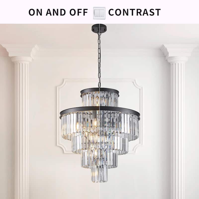 Luxury Crystal Chandelier Hanging Pendant Light Fixture
