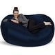 preview thumbnail 6 of 92, 6-foot Bean Bag Lounger Large Memory Foam Bag Chair Lounger Navy Blue
