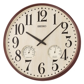 Iria Thermometer/Hygrometer Wall Clock - N/A