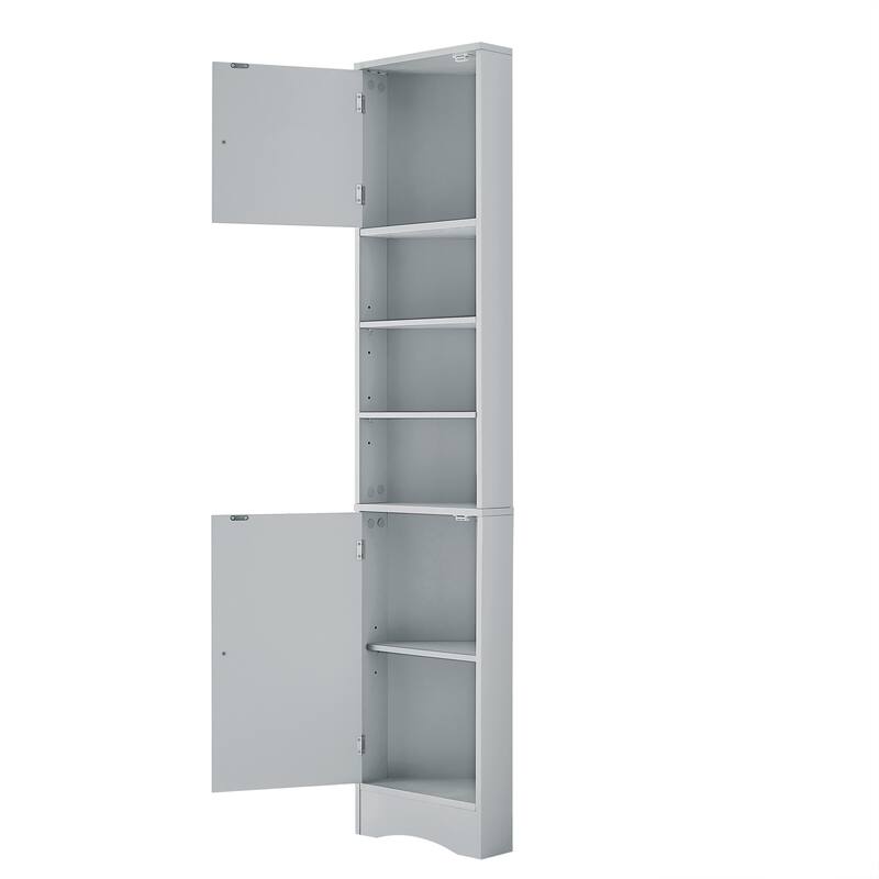 Corner Bathroom Storage Cabinet with Two Doors