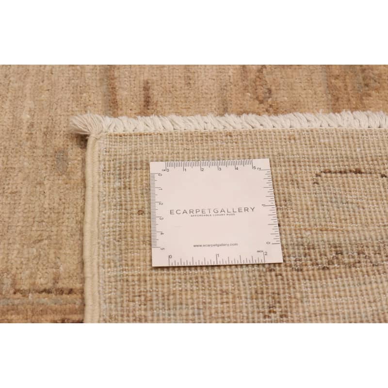 ECARPETGALLERY Hand-knotted Chobi Finest Ivory Wool Rug - 7'10 x 11'1