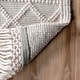 preview thumbnail 6 of 11, Nuloom Contemporary Handmade Flatweave Dot Aztec Indian Trellis Tassel Area Rug