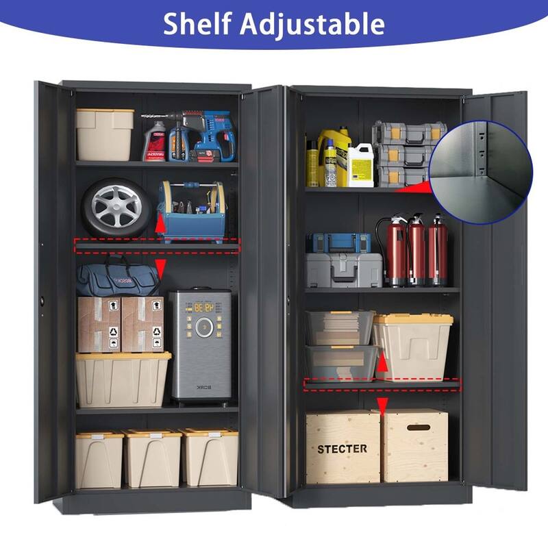 71"H Metal Tall Garage Storage File Cabinet