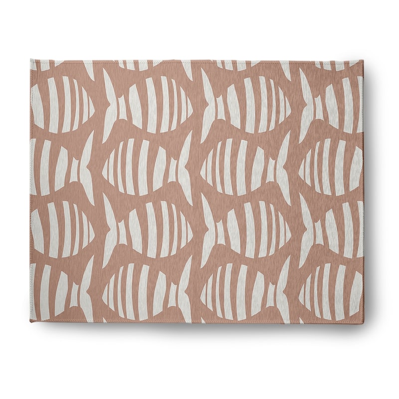 Swimming School Nautical Chenille Rug - Mauve - 8' x 10'