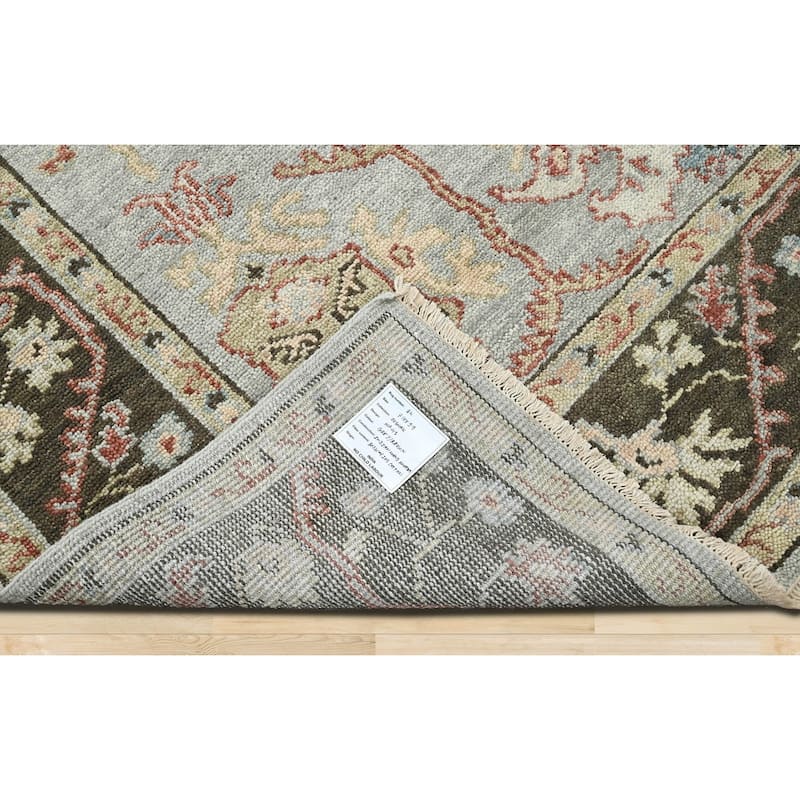 LoomBloom Multi Size Moss Traditional Handmade Oushak Wool Area Rug